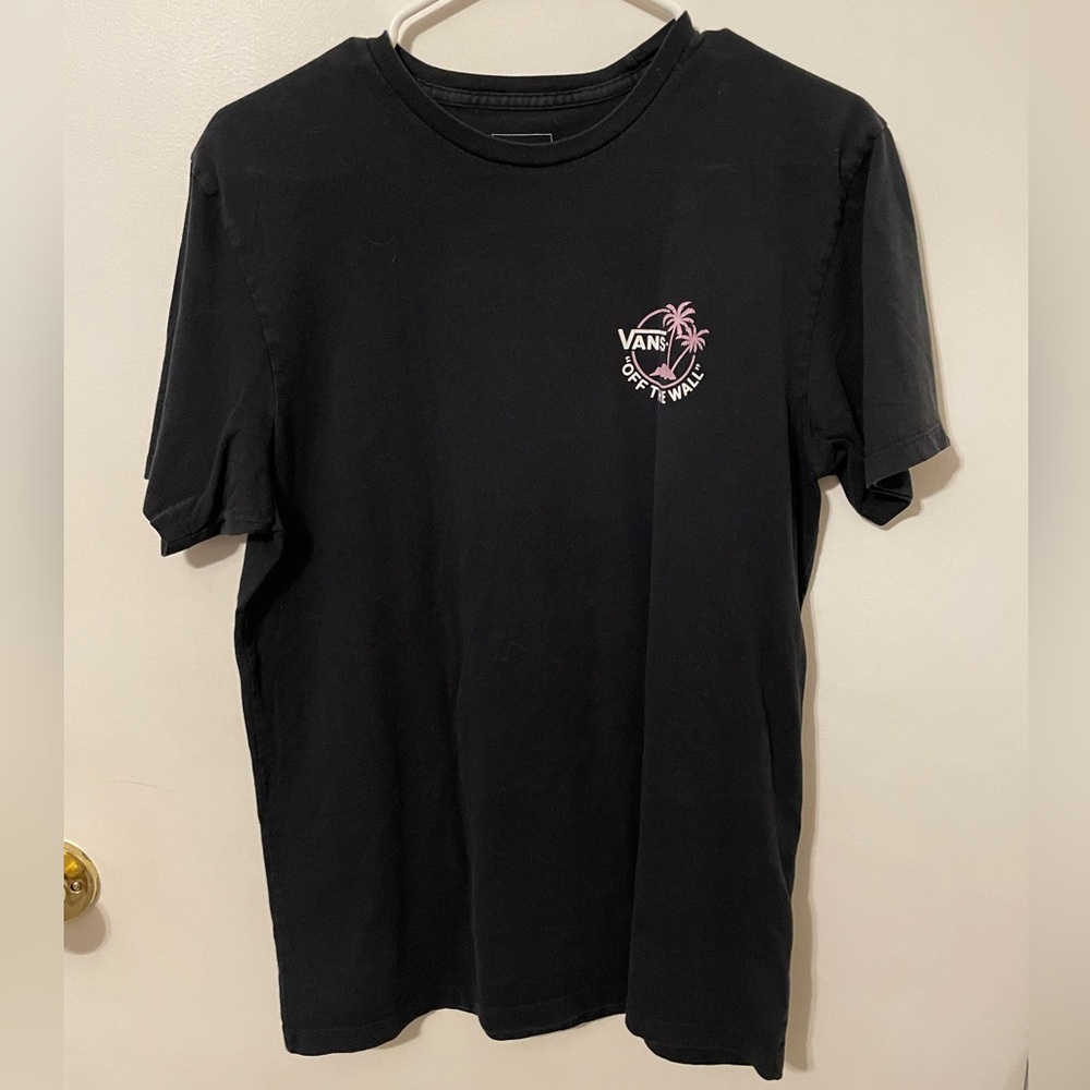 Vans Black T-Shirt purple details